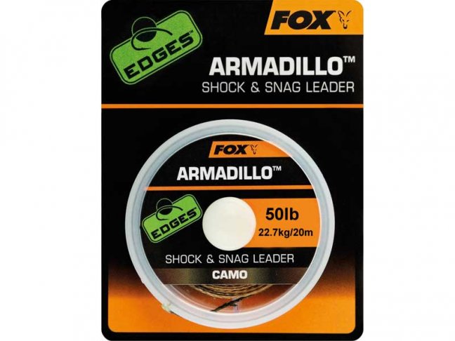 Fox Edges Armadillo Camo Shock Snag Leader 20m - Típus: 50lb/20m