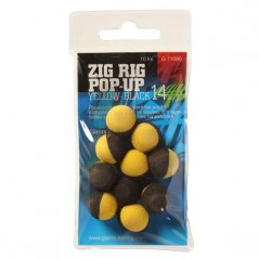 Legebő hab Zig-Rig bojli Zig Rig Pop-Up yelow-black 10mm, 10db