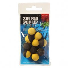 Legebő hab Zig-Rig bojli Zig Rig Pop-Up yelow-black 14mm, 10db