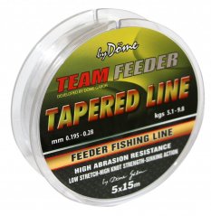 By Döme Team Feeder Tapered Leader 15m x5