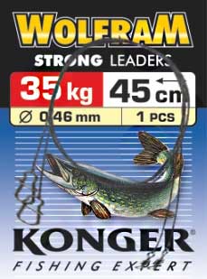Konger Strong wolframove lanko 35kg - Varianta: 35cm