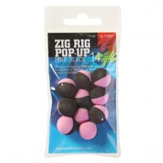 Legebő hab Zig-Rig bojli Zig Rig Pop-Up pink-black 10mm, 10db