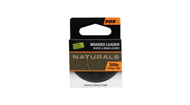 Fox Edges Naturals Braided Leader 20m