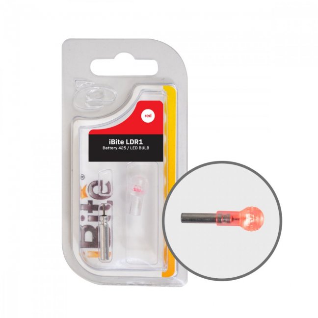 Batéria iBite 425 + balenie LED tvaru Bulb (hruška) - Varianta: Batéria + Bulb Led Červená
