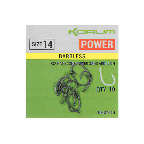 Korum Xpert Power Hooks Barbless - Veľkosť: 10