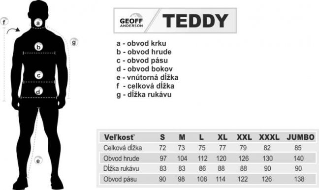Mikina s kapucí TEDDY Geoff Anderson - Modrá - Velikost: S
