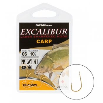 Excalibur Horog Carp Classic Gold - Típus: Gold 1 (6Ks/bal.)