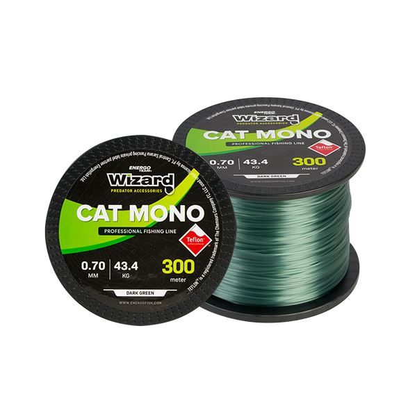 Wizard vlasec Cat Mono tmavě zelená 300m - Varianta: 0,40mm / 19,6 kg
