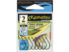 Kamatsu Trout spoon hook v.4 8ks/bal bez protihrotu