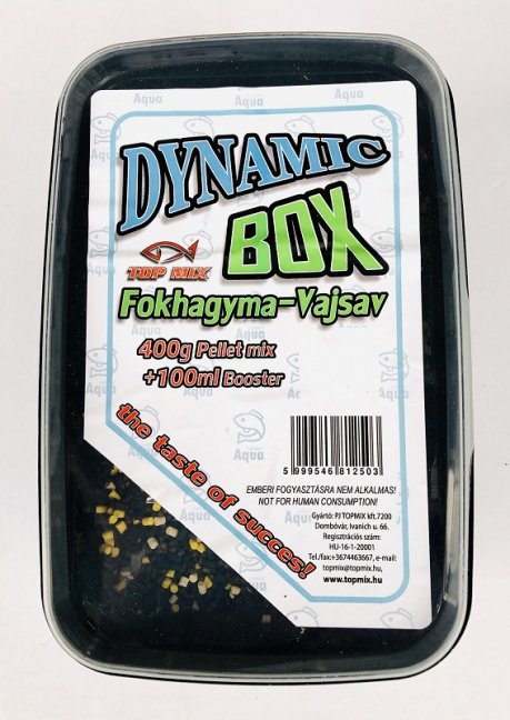 Top Mix Dynamic Pellet Box 400g + 100ml booster - Típus: Fokhagyma - Vajsav