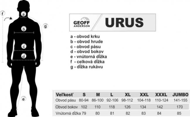 Kalhoty Geoff Anderson Urus 6 černé - Velikost: S