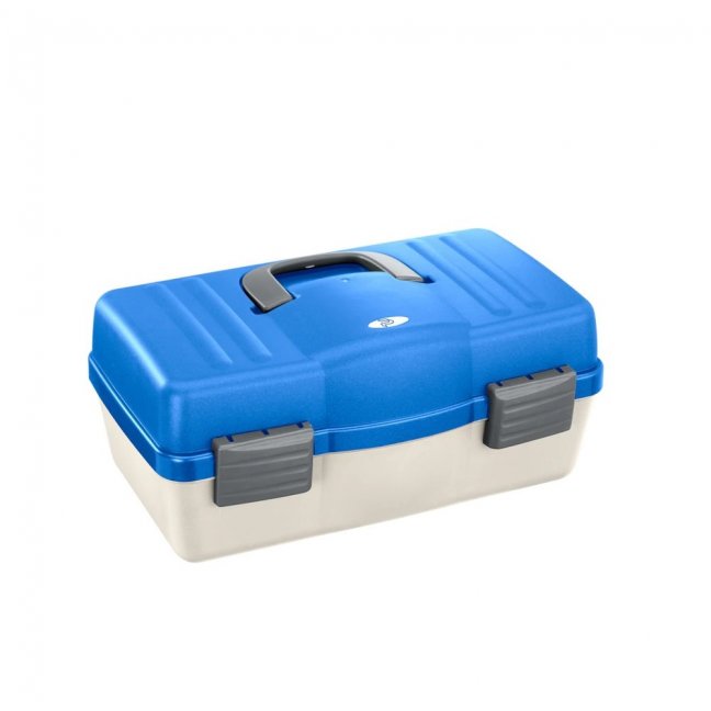 Plastica Panaro rybársky kufrík 136/ 4-patrový bielo-modrý