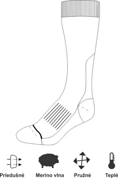 Ponožky Geoff Anderson podkolienky WizWool Coozy - Velikost: L 44-46