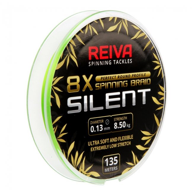 REIVA Silent 135m Fluo Green - Veľkosť: 0.23mm/18,20kg