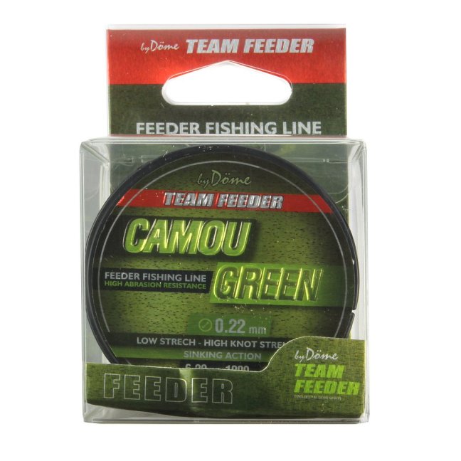 By Döme Team Feeder Camou Green 1000m - Velikost: 0.20mm/5,30kg