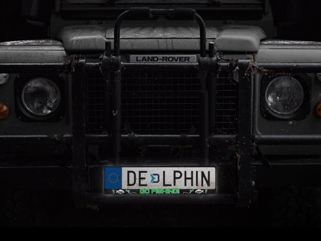 3D držák SPZ Delphin GoFishing! / 2ks