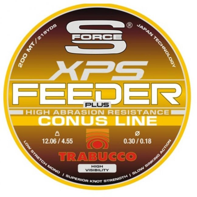 Trabucco SF Feeder Plus Conus 200m - Típus: 0,18-0,30mm / 4,55kg