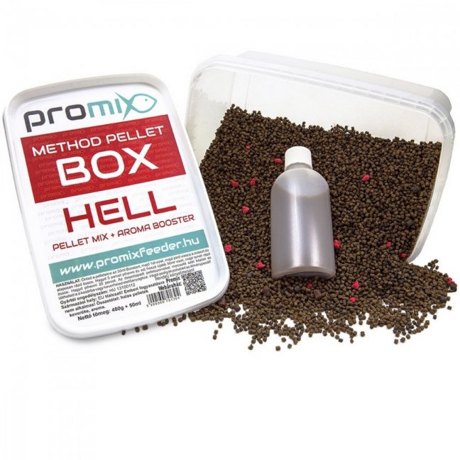 Promix Method Pellet Box 450g + 50ml booster - Jellemző: Hell