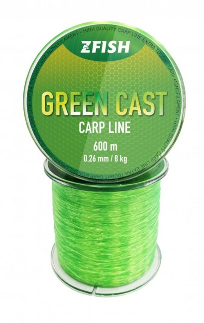 ZFISH vlasec Green Cast Carp Line 600m - Varianta: 0,26mm/8kg