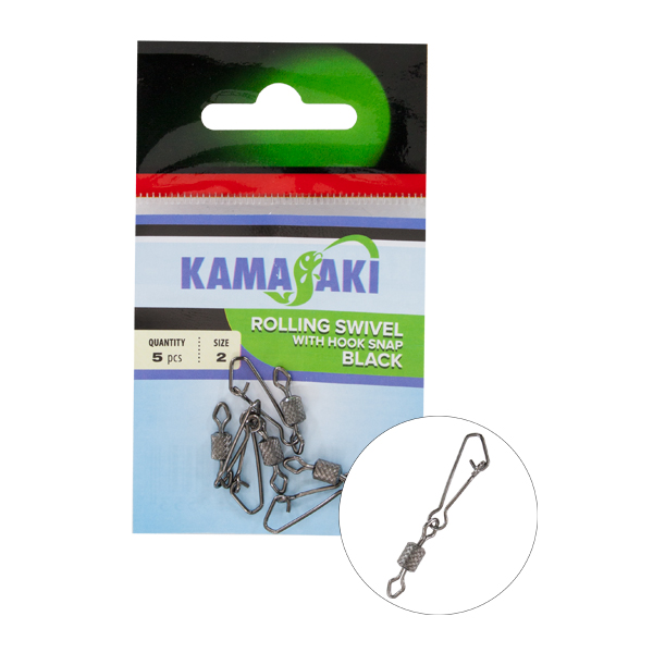 Kamasaki obratlík válcovitý s karabinkou - Varianta: 1-5Ks/bal