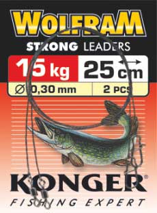 Konger Strong wolframove lanko 15kg - Varianta: 25cm