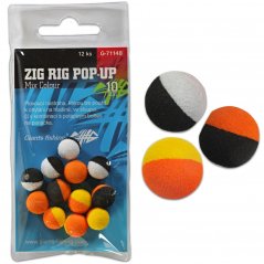 Giants fishing Pěnové plovoucí boilie Zig Rig Pop-Up mix colour 10mm,12ks