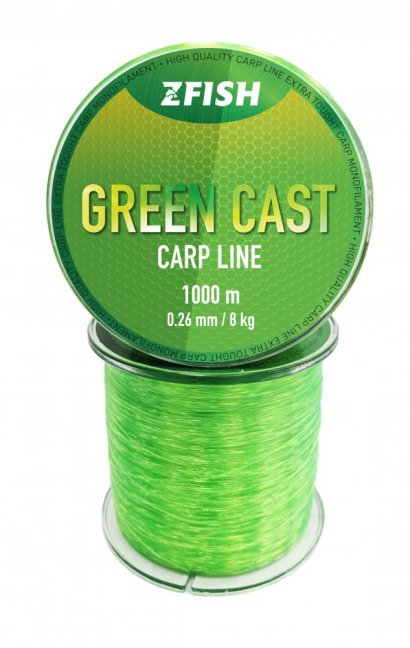 ZFISH Vlasec Green Cast Carp Line 1000m - Priemer: 0,26mm/8kg
