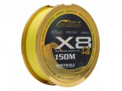 Mistrall Silk X8 150m sárga fonott zsinór