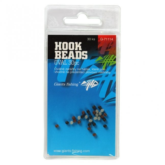 Gumi ütköző gyöngy Hook Beads Oval, 30db