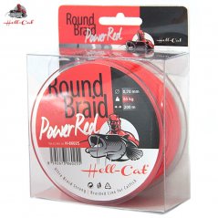 Hell-Cat pletená šnúra Round Braid Power Red 200m