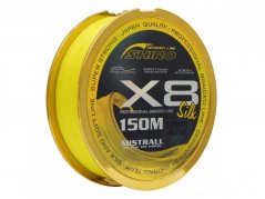 Mistrall Silk X8 150m sárga fonott zsinór