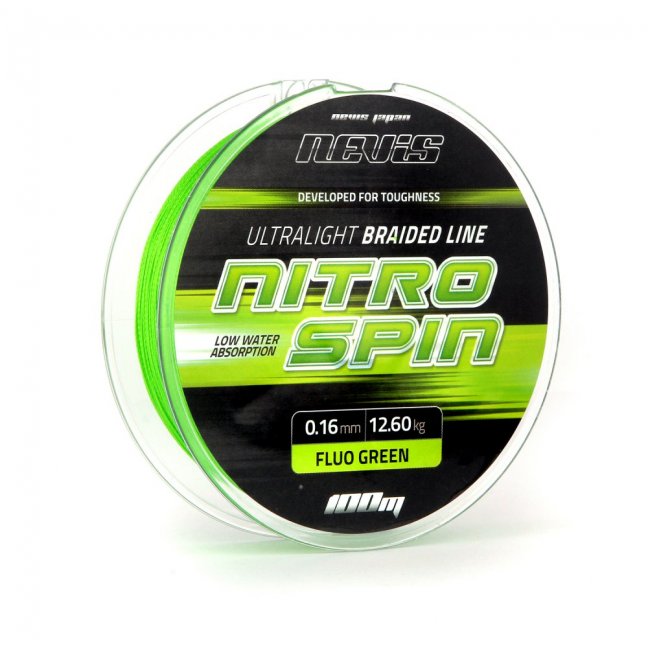 NEVIS Nitro Spin Fluo Green 100m - Veľkosť: 0.18mm/14,7kg
