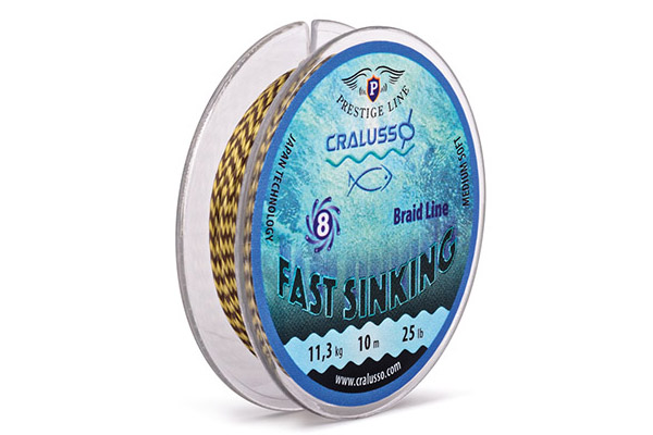 Cralusso Fast Sinking Fonott Előke Zsinór 10 M - Típus: 12Lb 10 M
