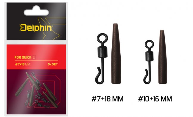 Delphin FDR Quick Set 5ks - Rozměr: #10+16mm, Varianta: S / Set 5ks