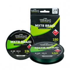Wizard pletená šňůra MXT8 Braid tmavě zelená 150m