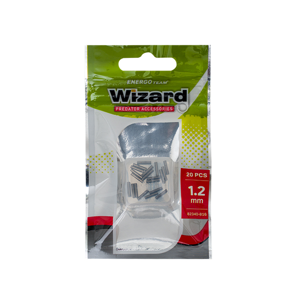 Wizard upevňovací trubice na drátový návazec černá 20ks/bal. - Velikost: 1.0x1.4x8 mm
