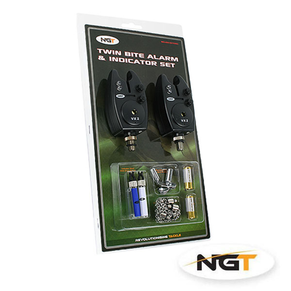 NGT 2x hlásič Bite Alarm VX2 + 2x retiazkový swinger + 2x baterky ZDARMA