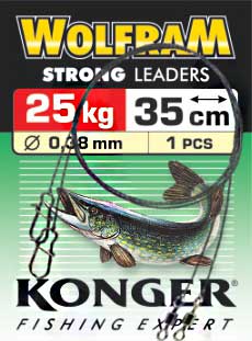 Konger Strong wolframove lanko 25kg - Varianta: 35cm
