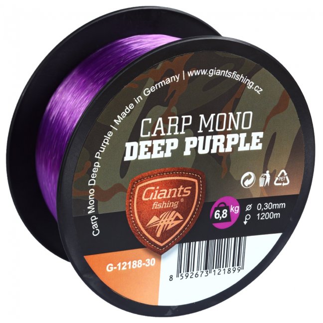 Giants fishing Carp Mono Deep Purple 1200m - Varianta: 1000m/0,40mm/8,7kg