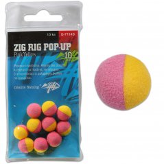 Legebő hab Zig-Rig bojli Zig Rig Pop-Up pink-yellow 10mm, 10db