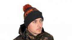 Fox Collection Black/Orange Bobble Hat